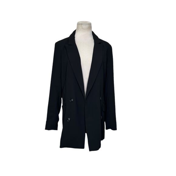 Rachel Zoe black doble breast open front blazer size Medium - Picture 5 of 9